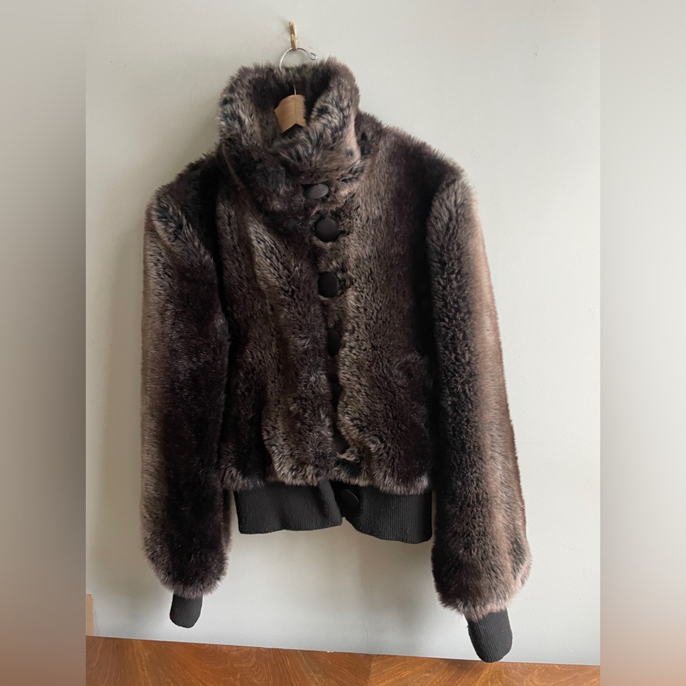 COPY - Baby phat faux fur jacket, black bomber jacket,size 8 black jacket, gift…